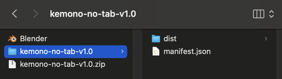 Correct folder structure after unzipping